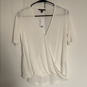 White wrap top